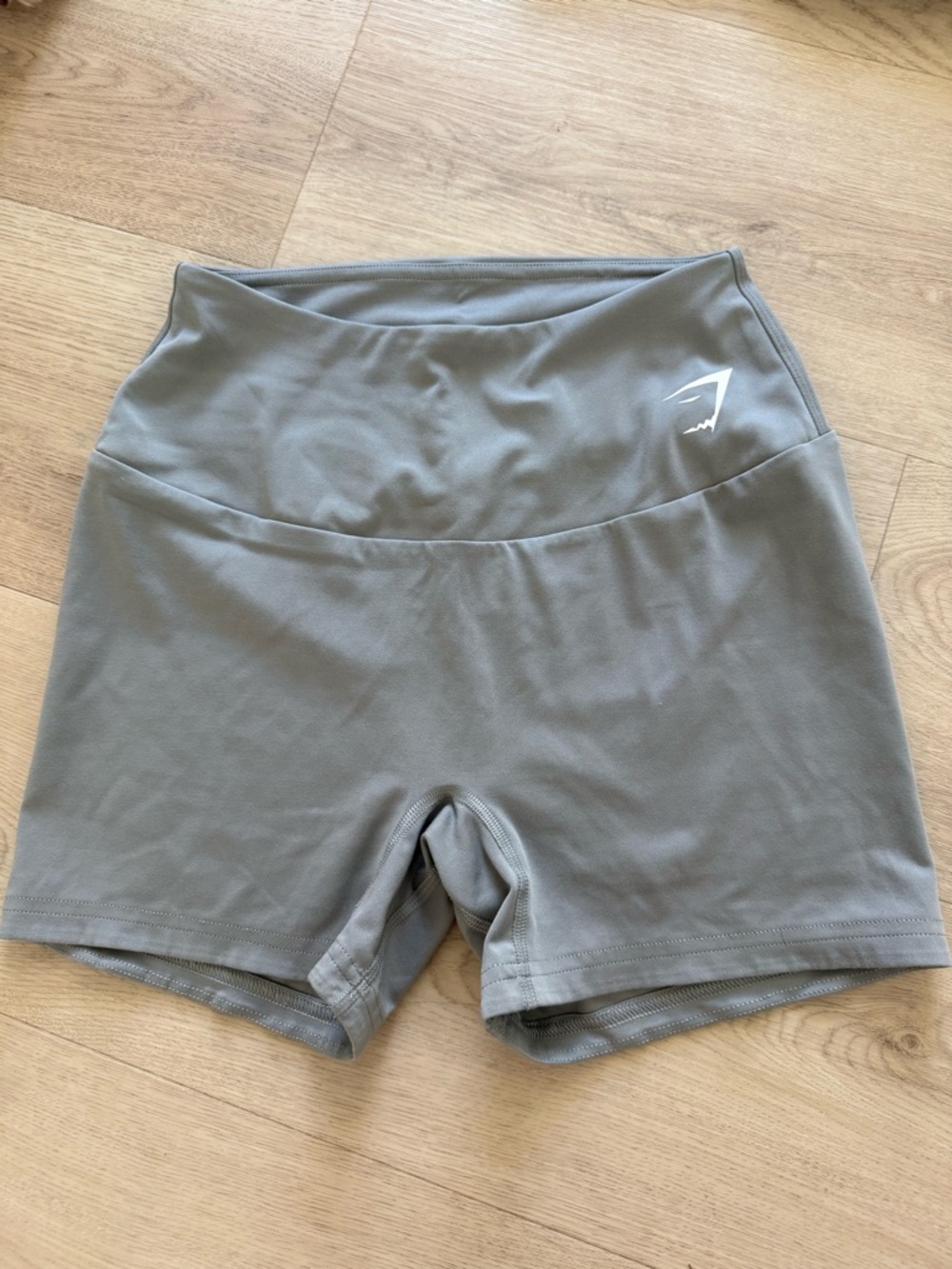 Gymshark Women’s High-Waist Grey Spandex Biker Shorts